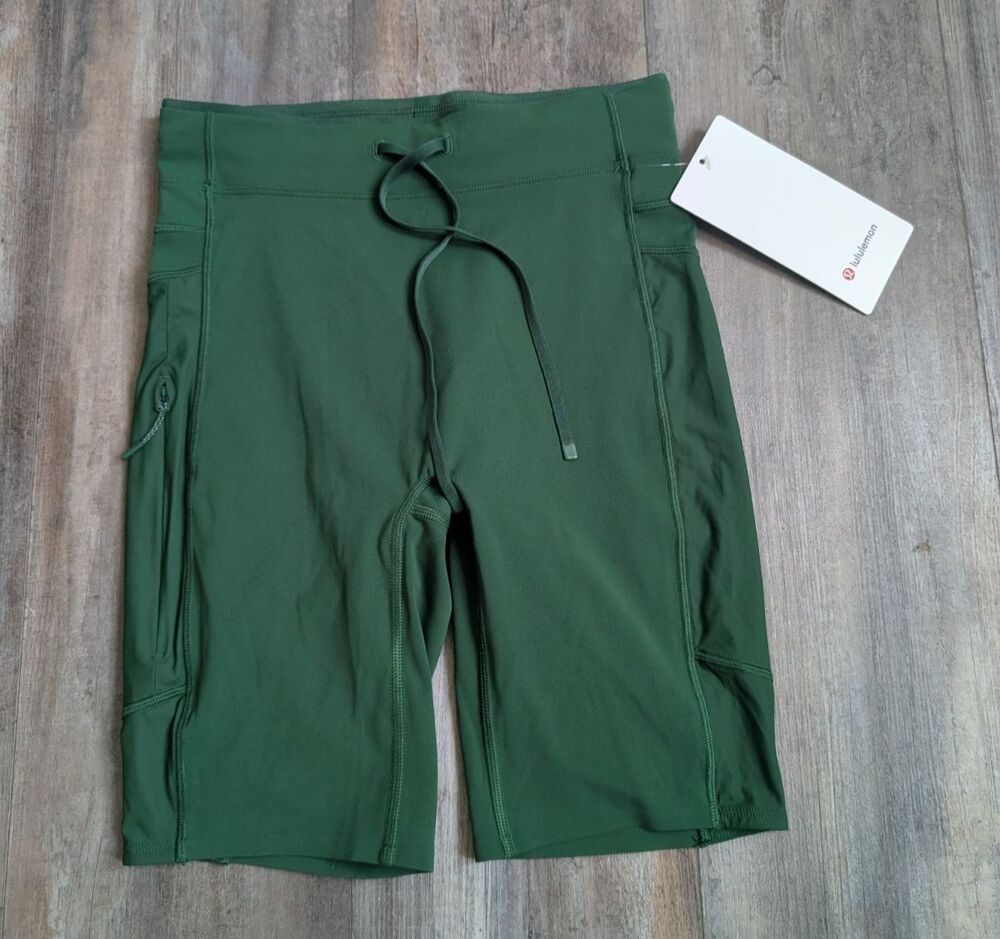 Lululemon No Line High-Rise Running Short 8” Ivy Grove Size 4 NWT LW7DSSS Pocket